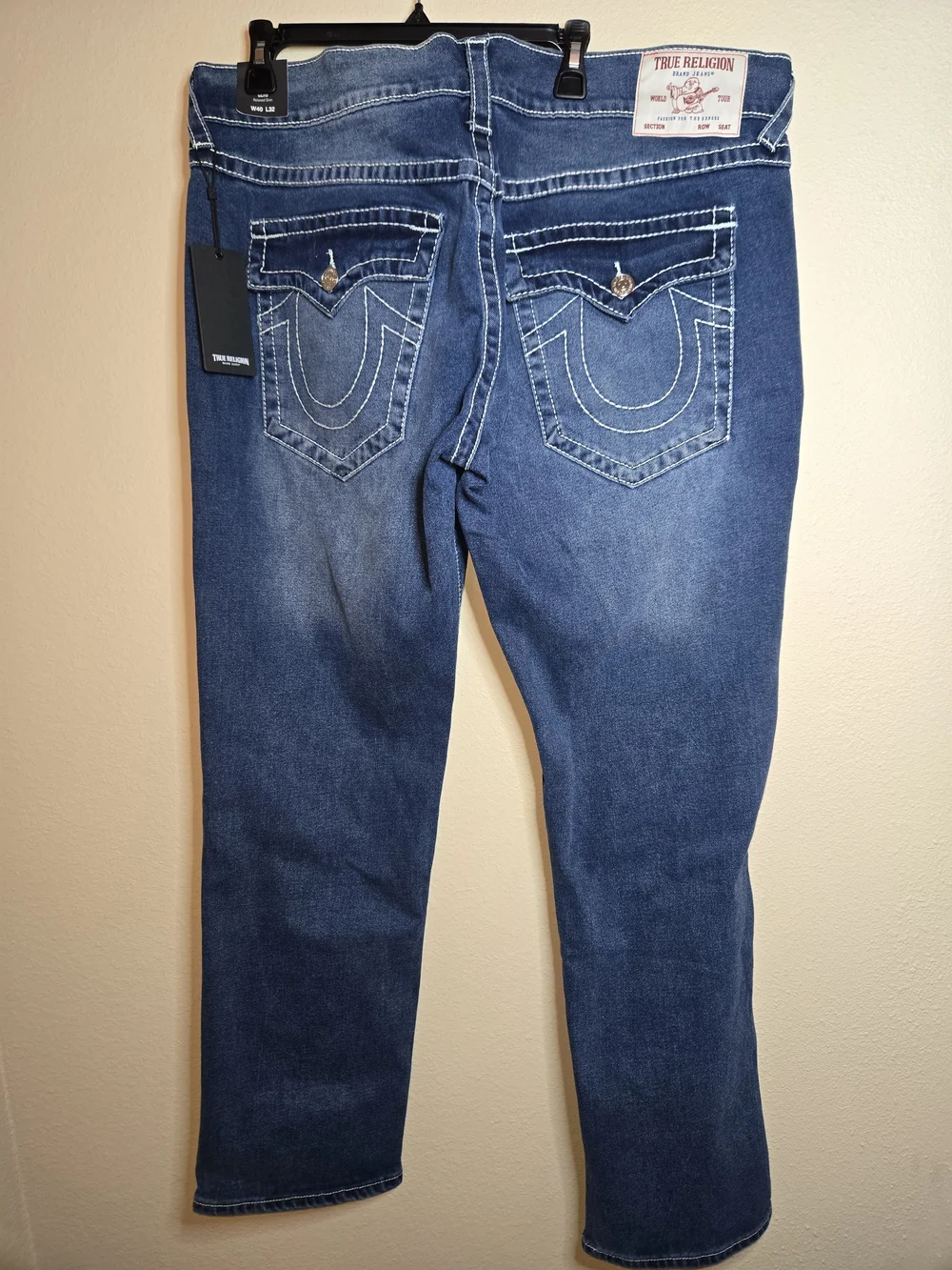 True Religion Men's Slim Straight Dark Blue Jeans